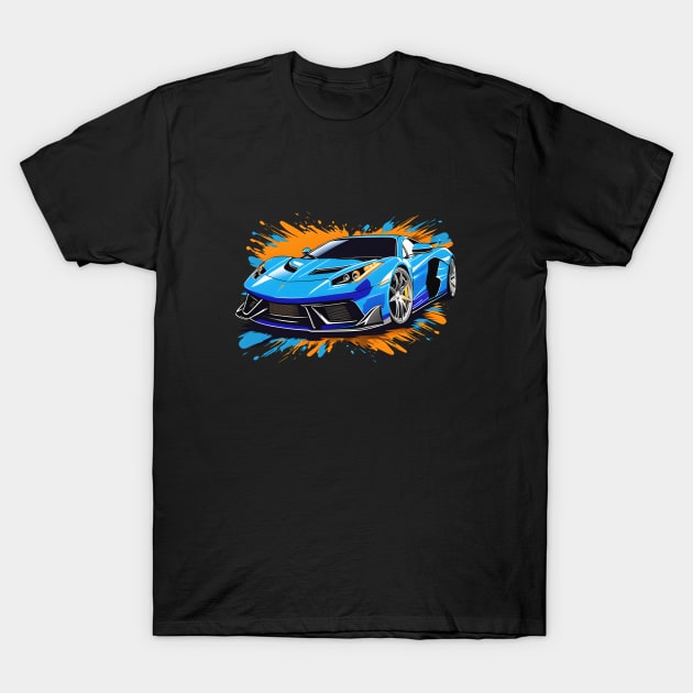 The Blue Sportscar T-Shirt by Kraaibeek